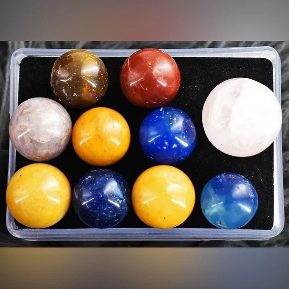 Colorful Stone Sphere Set - Picture 1 of 16